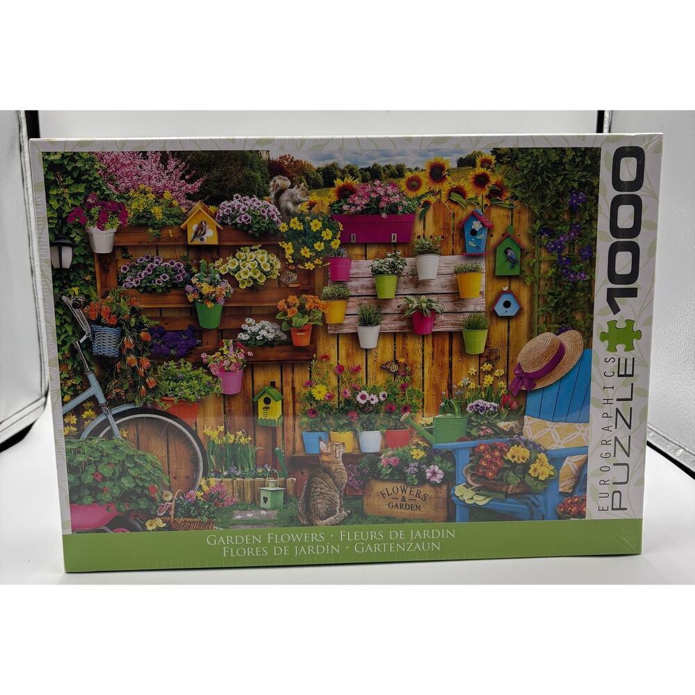 Eurographics Garden Flowers 1000 Piece Jigsaw Puzzle New Sealed